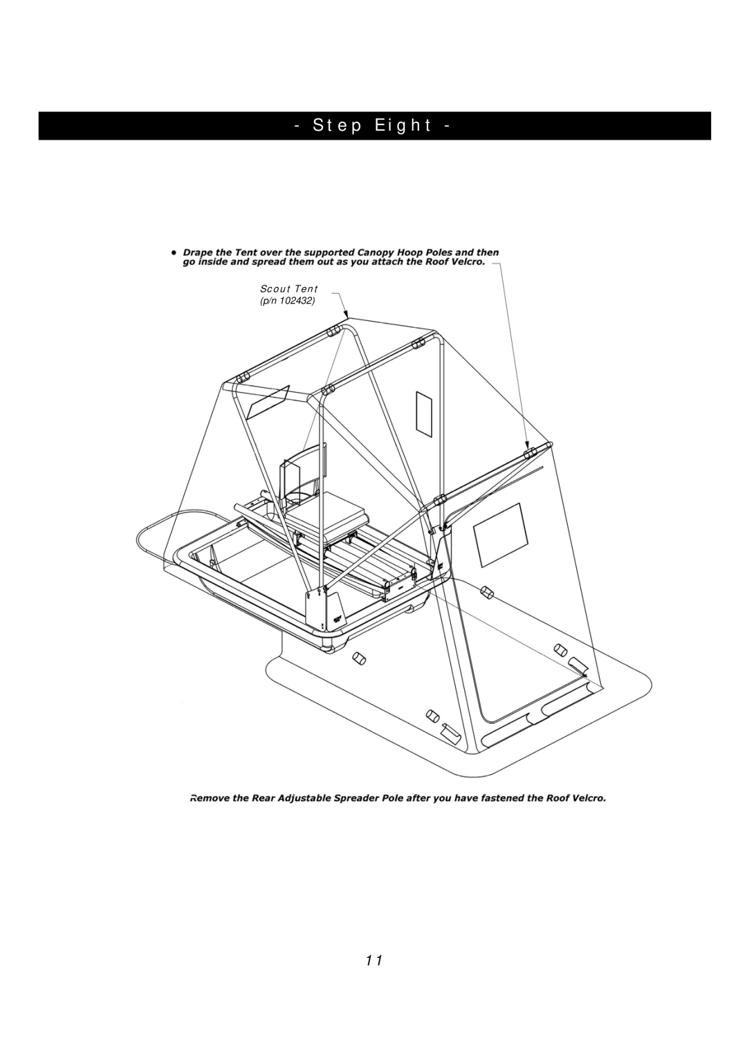 Clam Corp 8244 manual Step Eight 