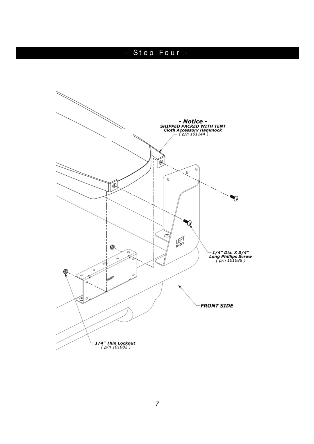 Clam Corp 8244 manual Step Four 