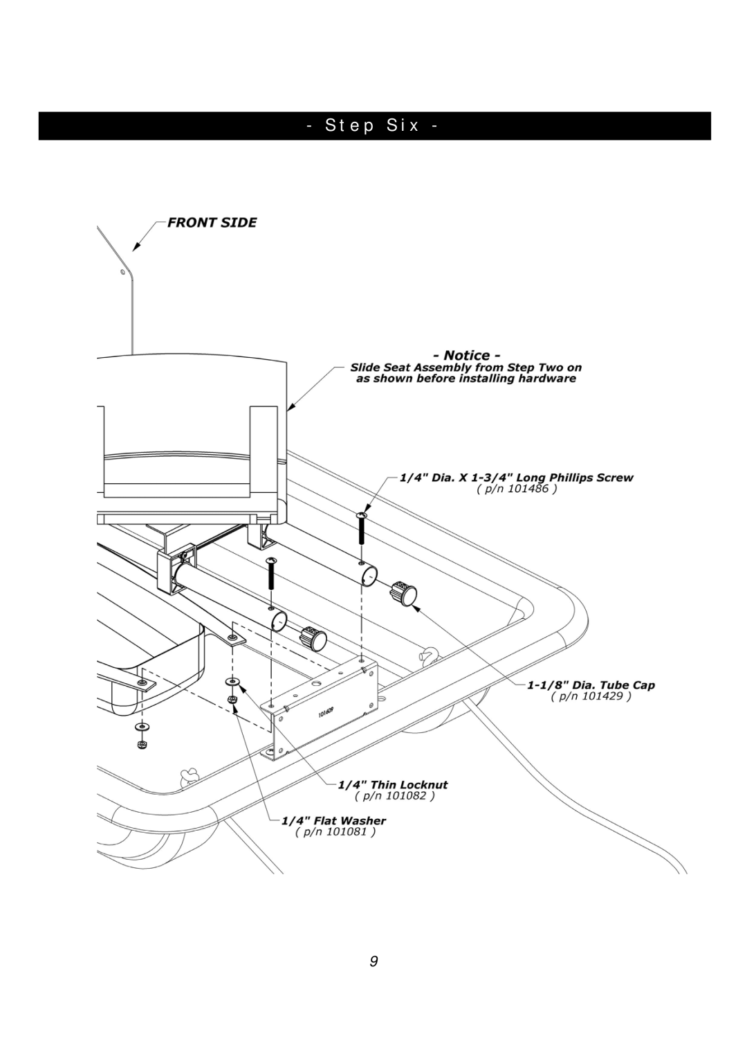 Clam Corp 8244 manual Step Six 