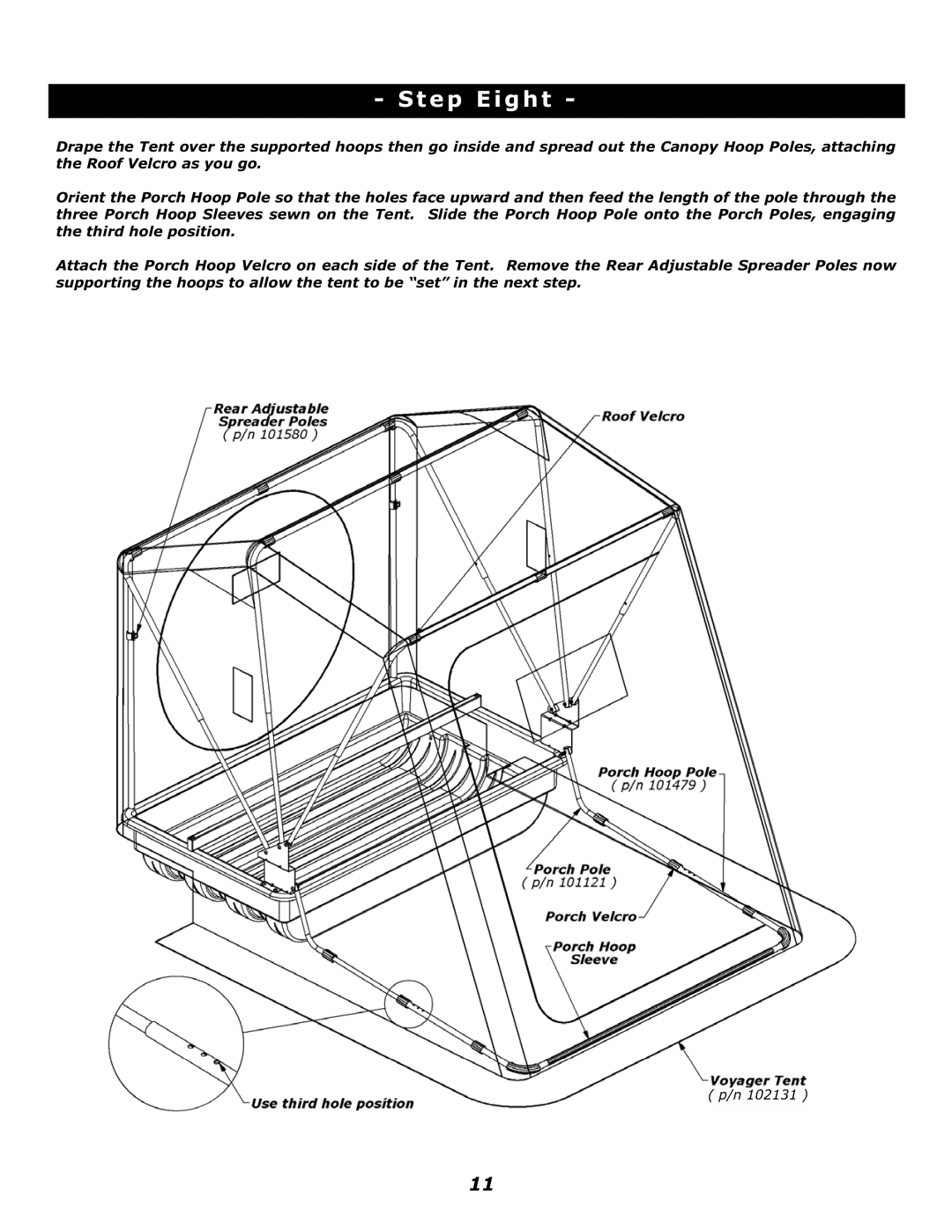 Clam Corp 8245 manual Step Eight 