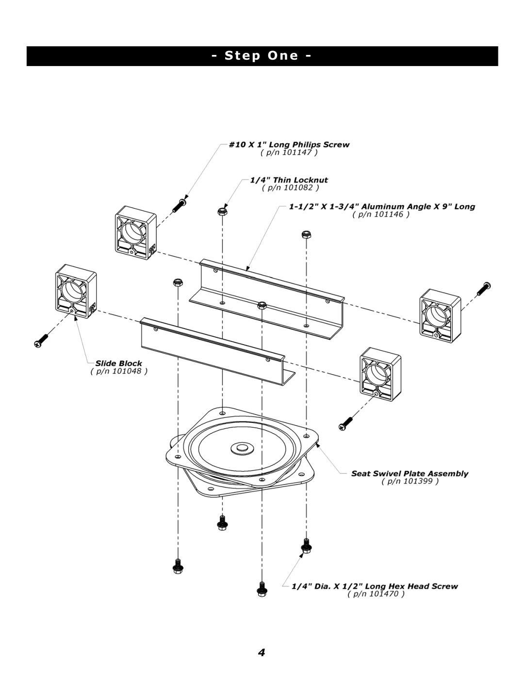 Clam Corp 8245 manual Step One 