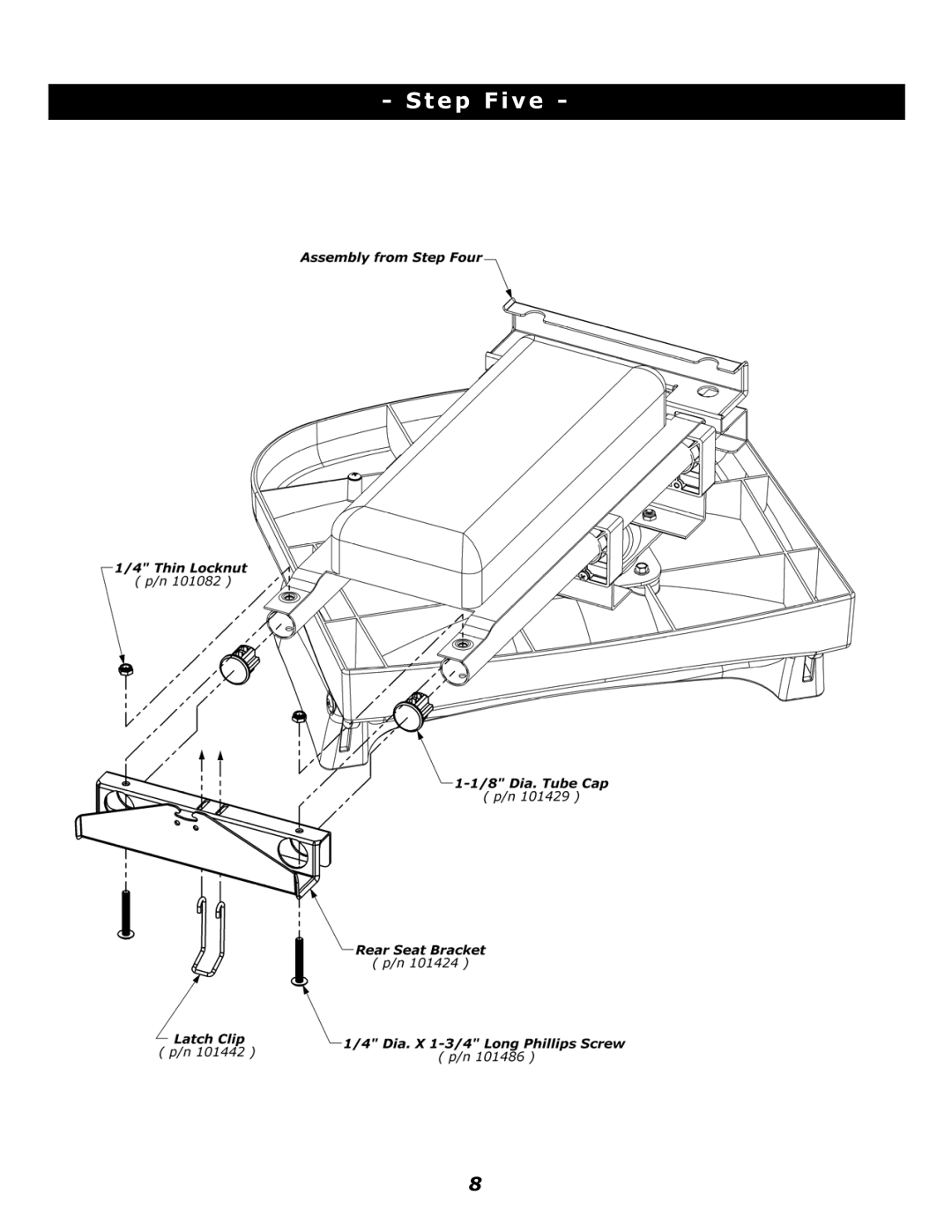 Clam Corp 8245 manual Step Five 