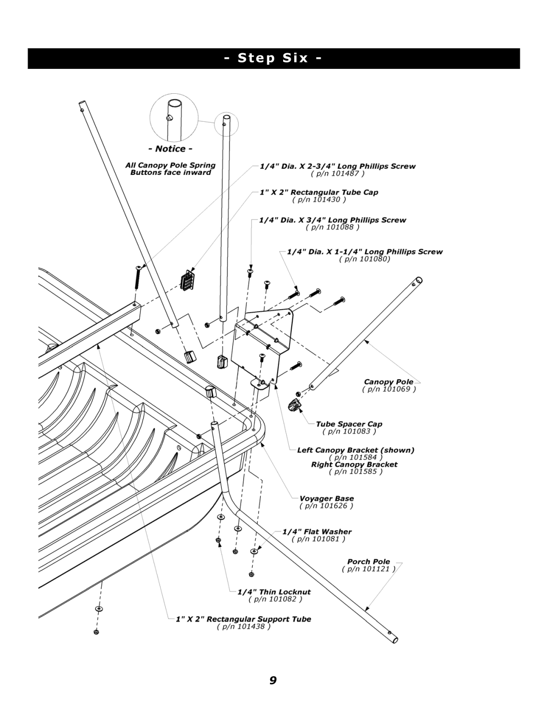 Clam Corp 8245 manual Step Six 