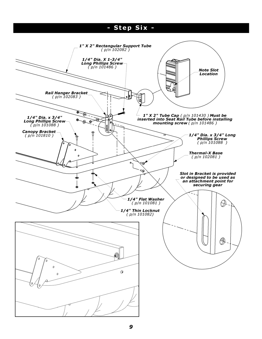 Clam Corp 8280 manual Step Six 