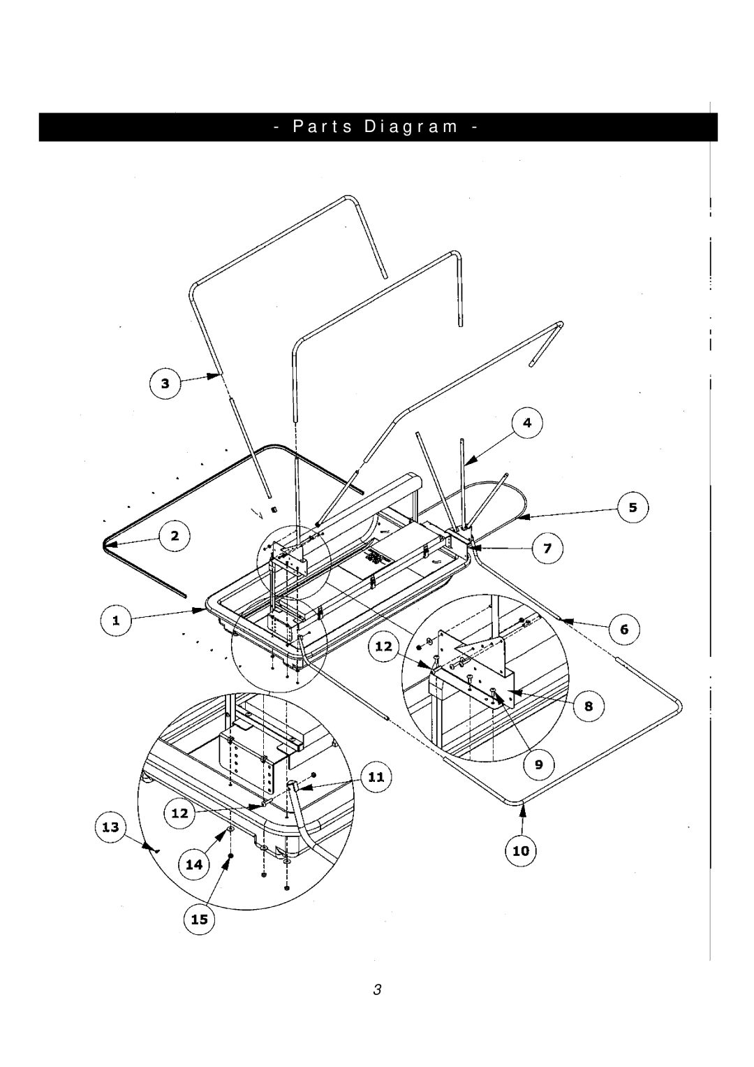 Clam Corp 8323 manual Parts Diagram 