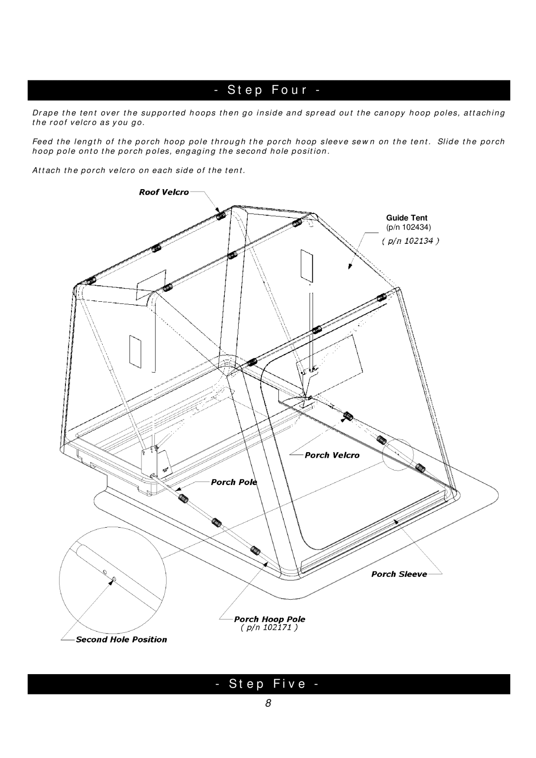 Clam Corp 8323 manual Step Four, St ep Five 