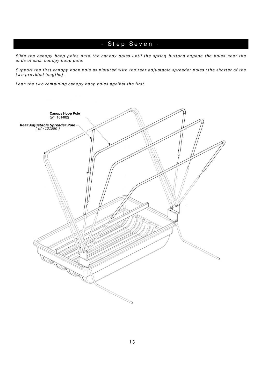 Clam Corp 8325 manual Step Seven 