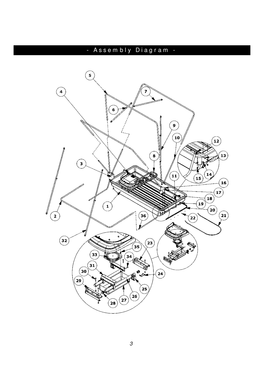 Clam Corp 8325 manual Assembly Diagram 