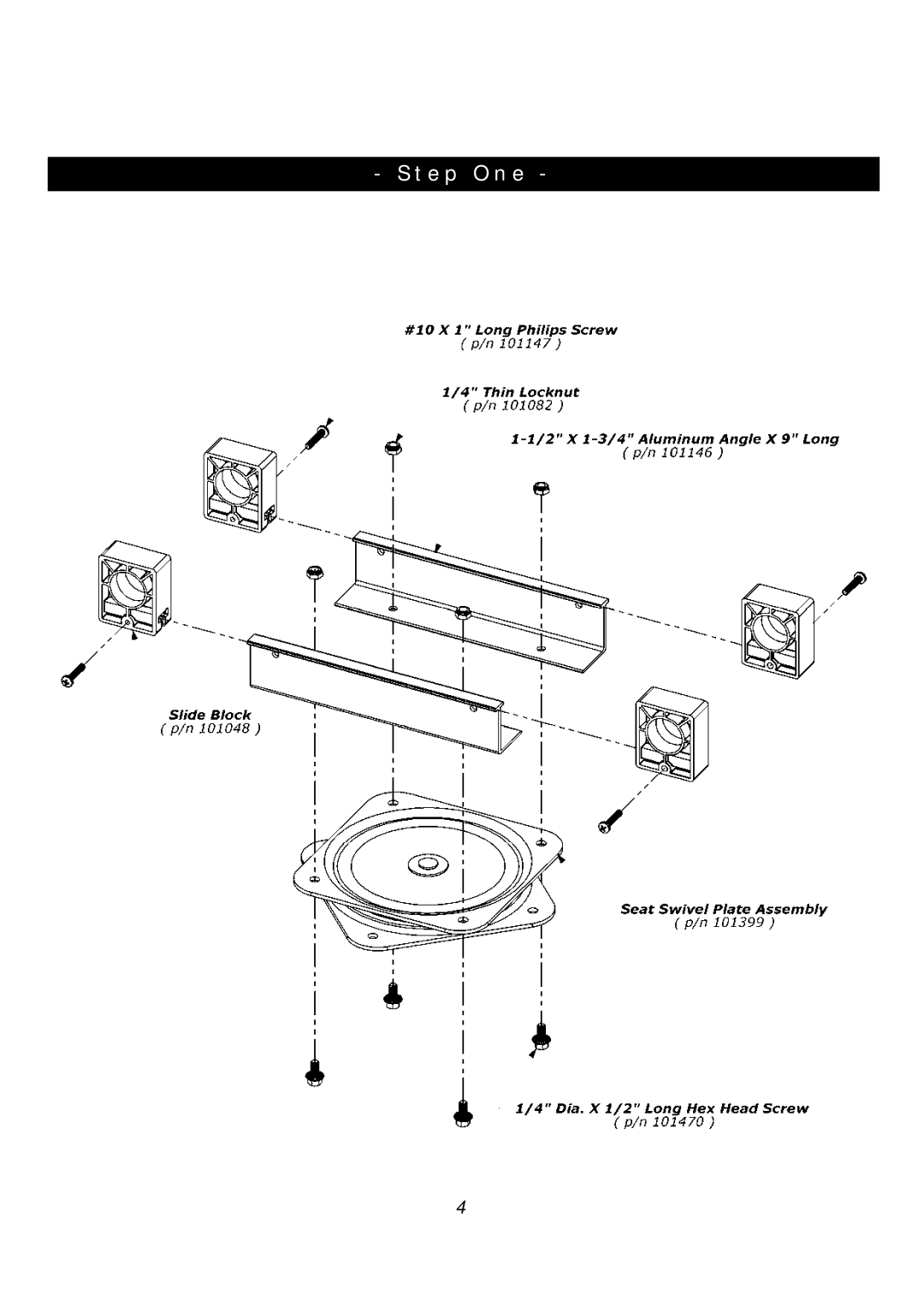 Clam Corp 8325 manual Step One 