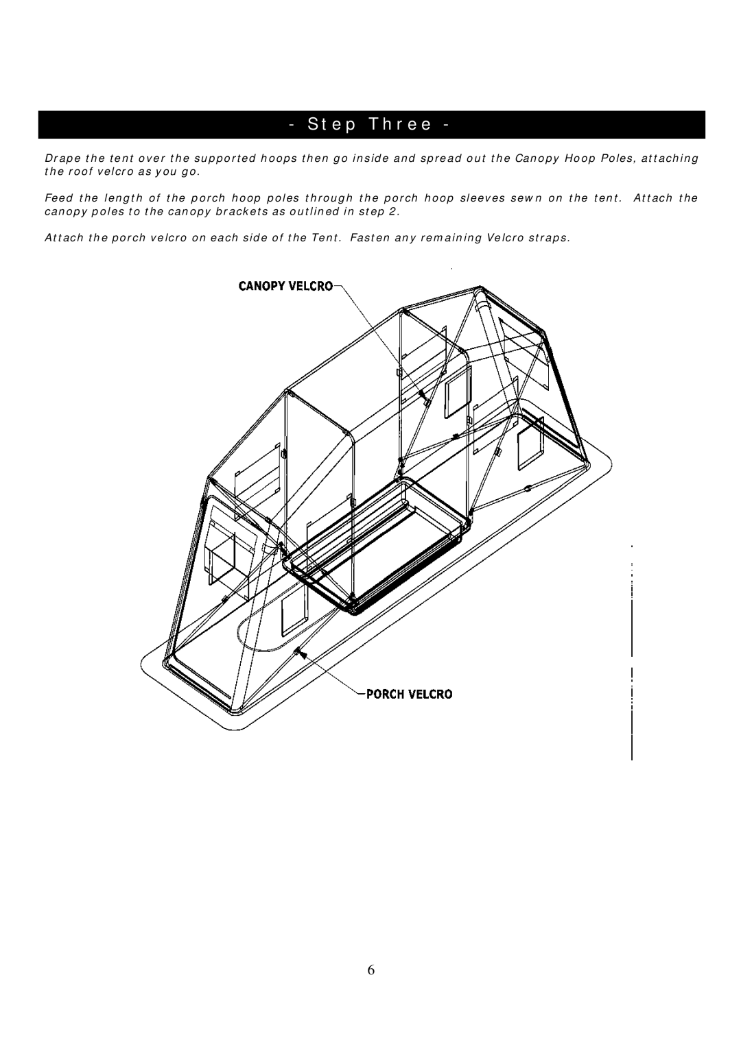 Clam Corp 8354 manual Step Three 