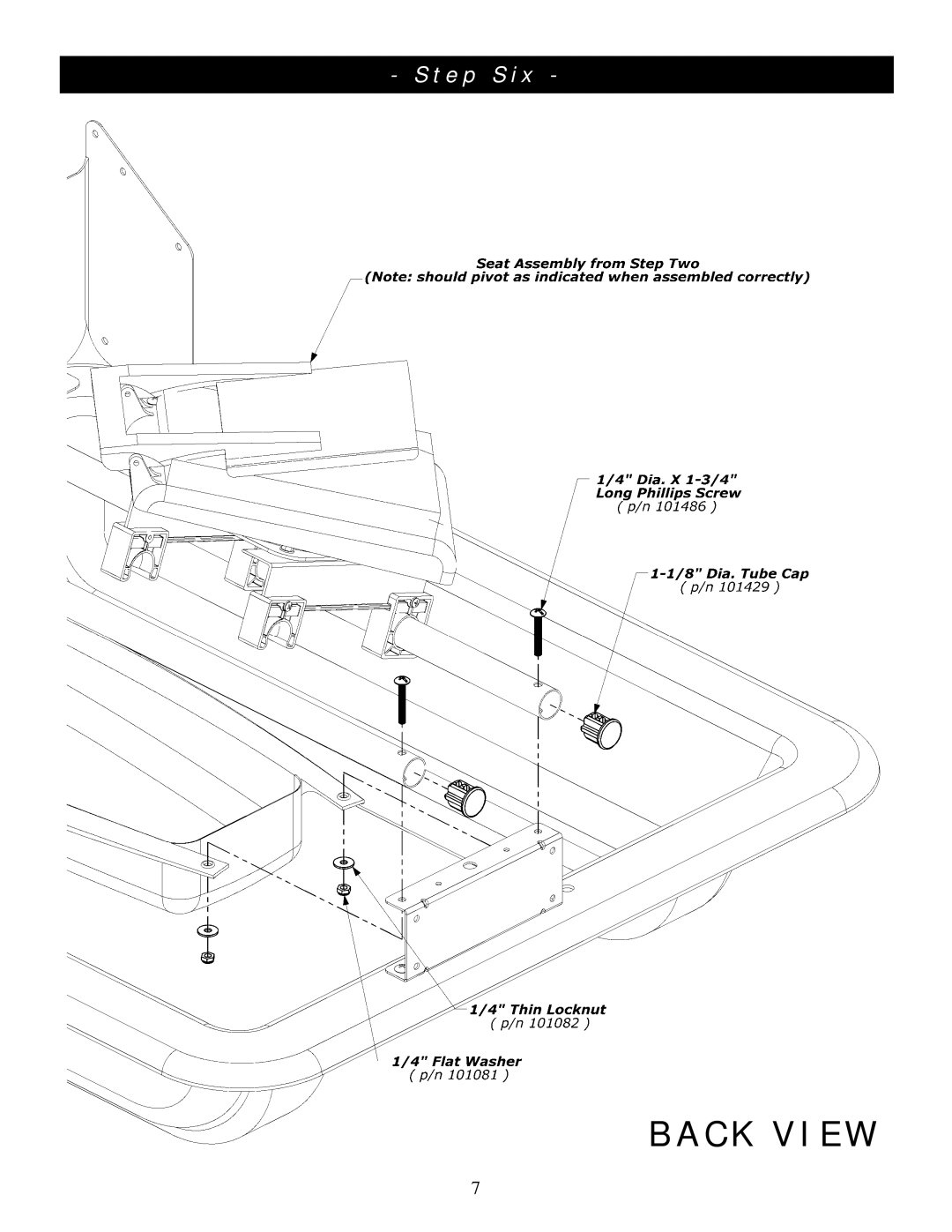 Clam Corp 8836 manual Back View 