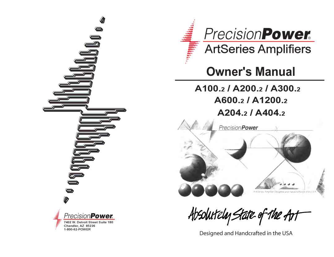 Clarion A404.2, A600.2, A300.2, A1200.2, A100.2, A204.2, A200.2 owner manual ArtSeries Amplifiers 