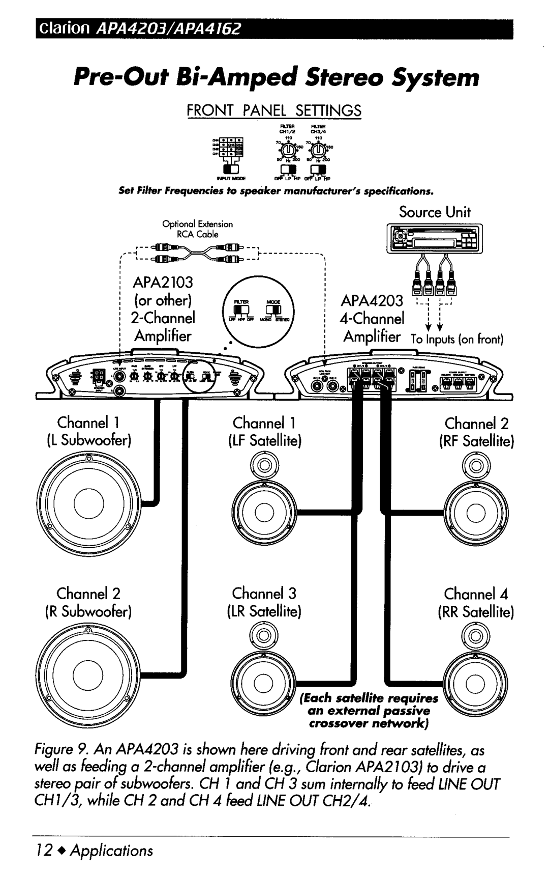 Clarion apa4162, APA4203 manual 