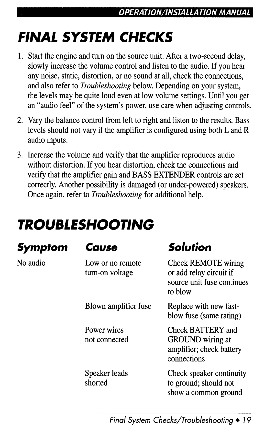 Clarion APA4203, apa4162 manual 