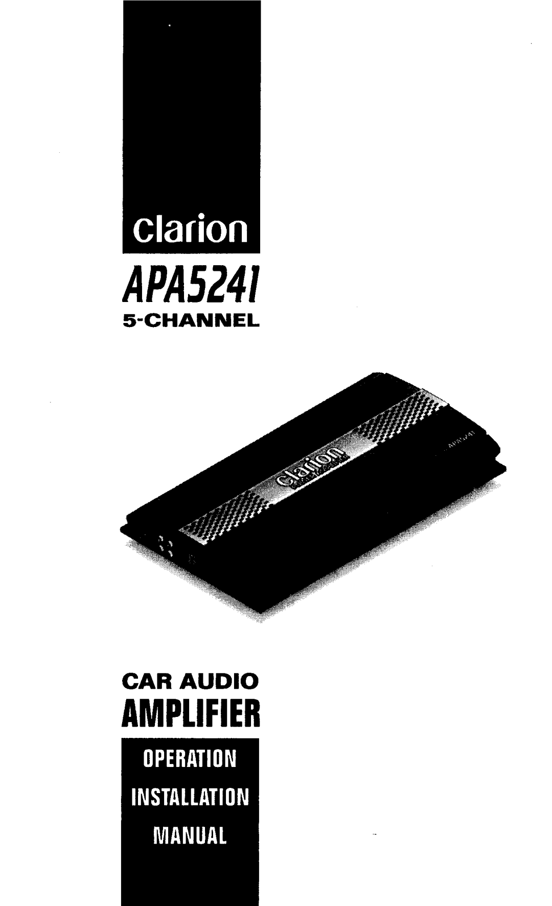 Clarion APA5241 manual 