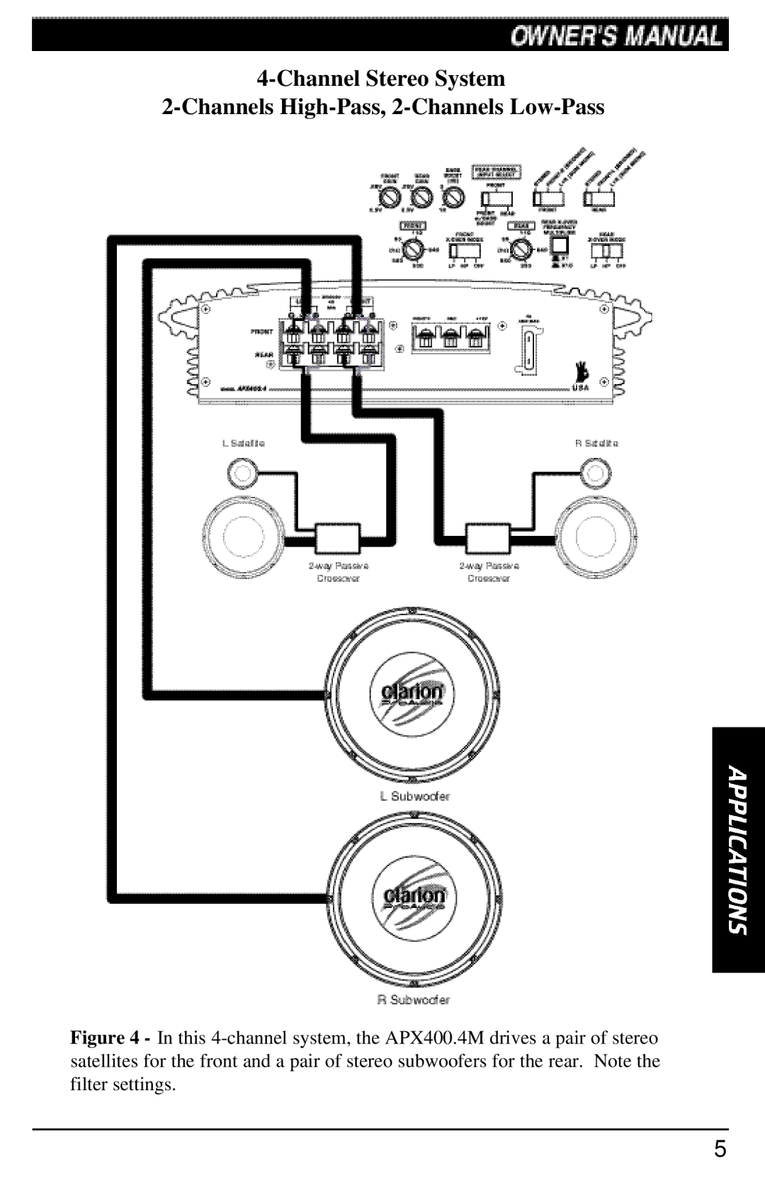 Clarion APX400 manual 