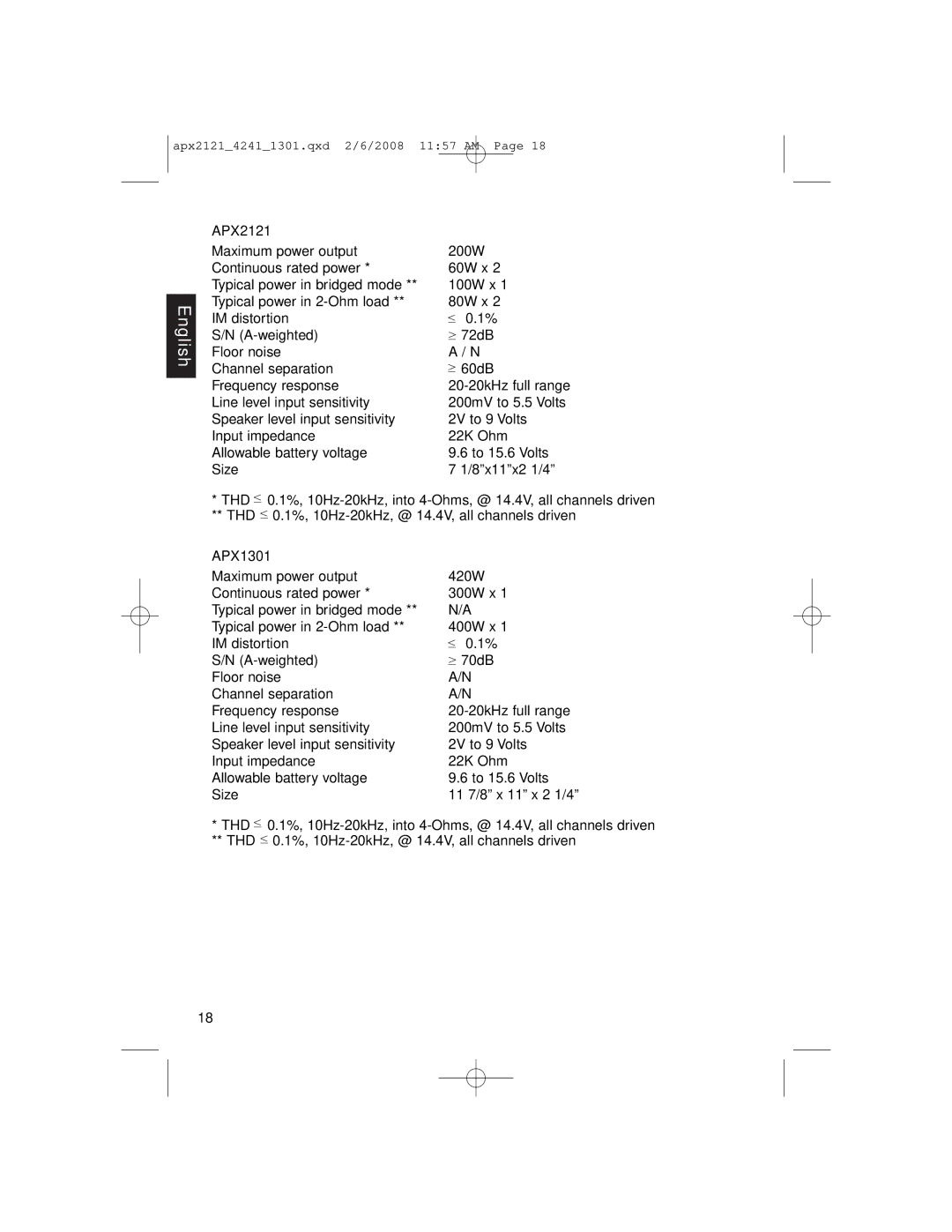 Clarion APX4241 owner manual English 