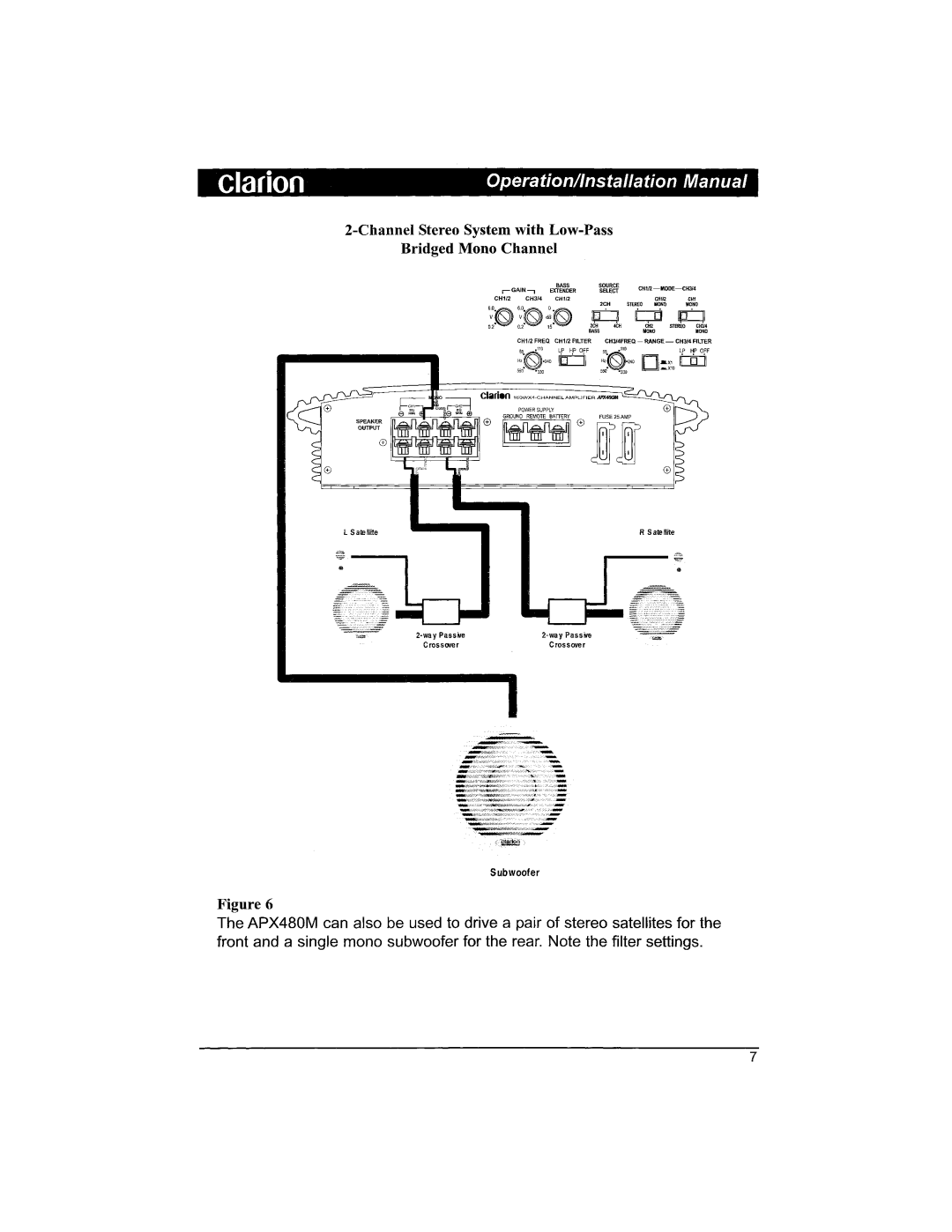 Clarion APX480M manual 240 