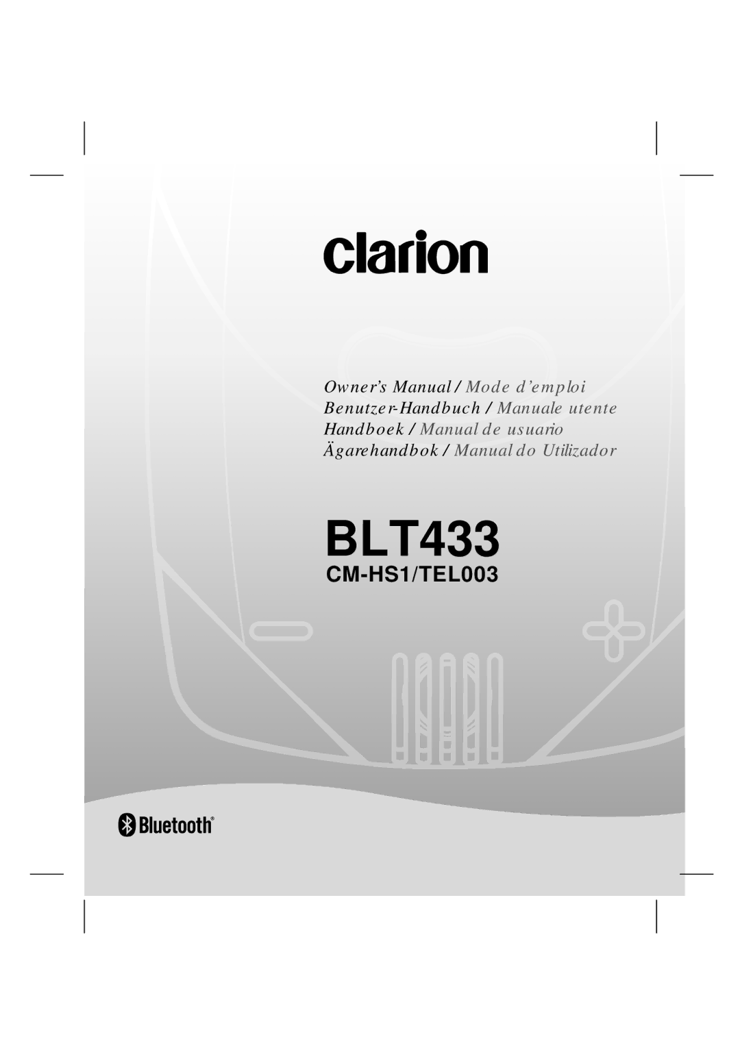 Clarion BLT433 owner manual 