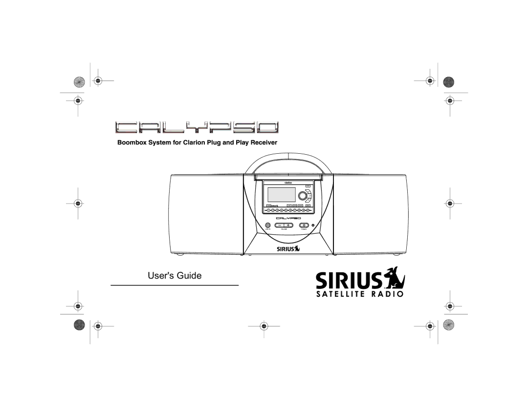 Clarion Boombox manual Users Guide 