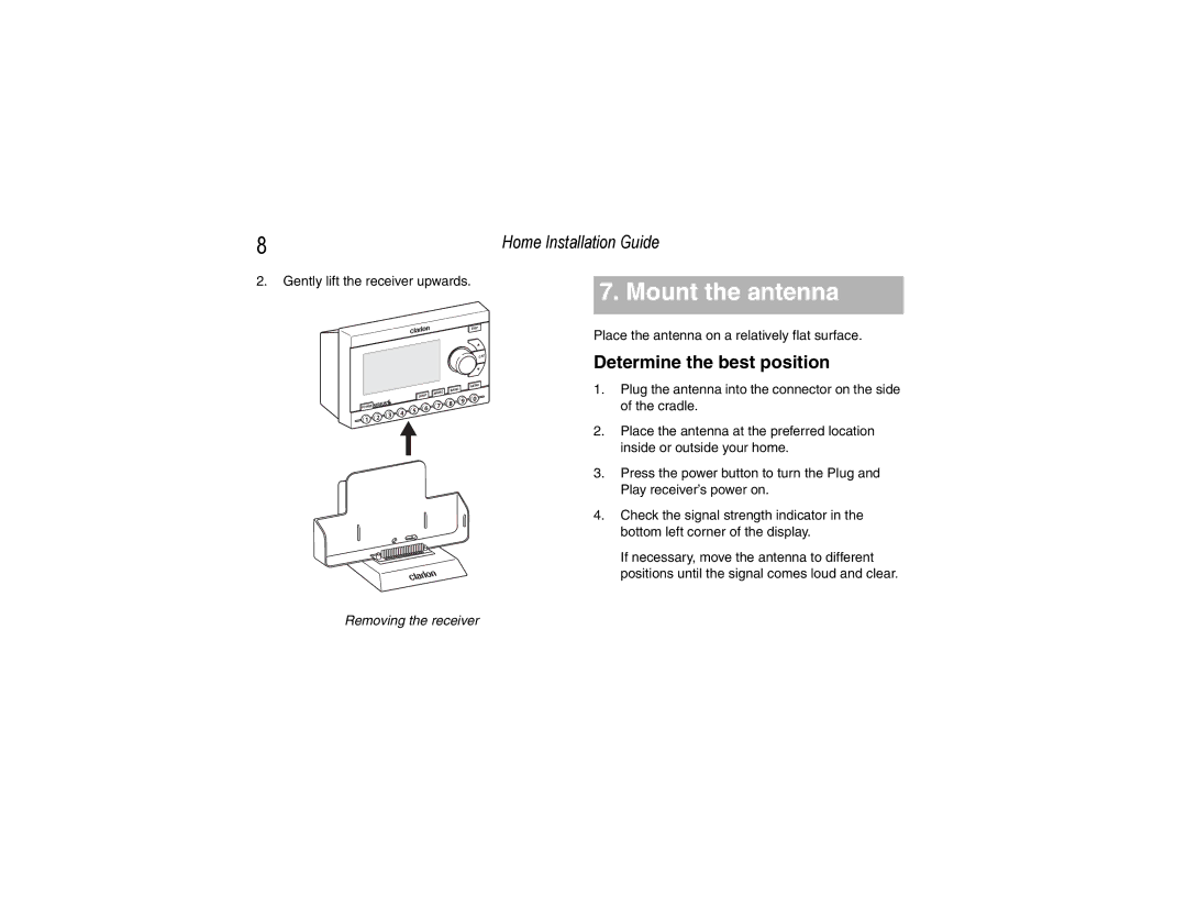 Clarion CLHK manual Mount the antenna, Determine the best position 