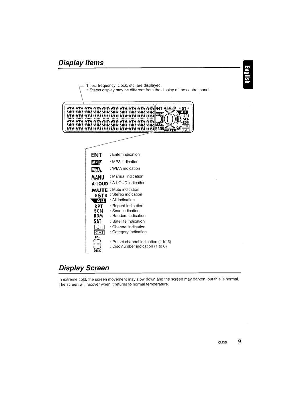 Clarion CMD5 manual 