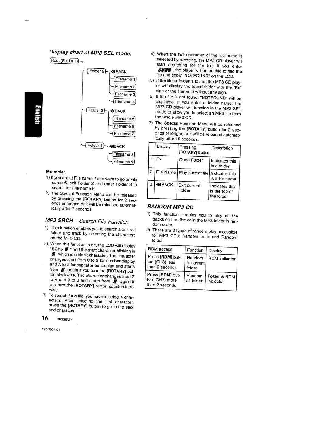 Clarion DB336MP manual 