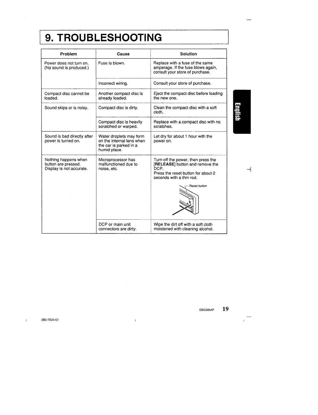 Clarion DB336MP manual 