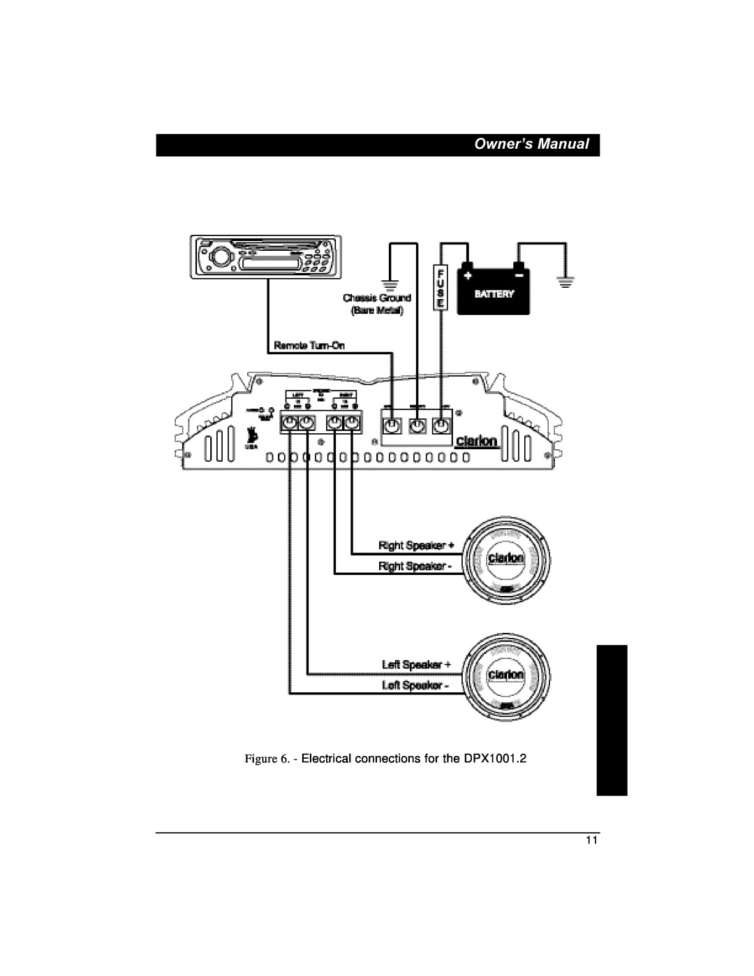 Clarion DPX1001.2 installation manual 