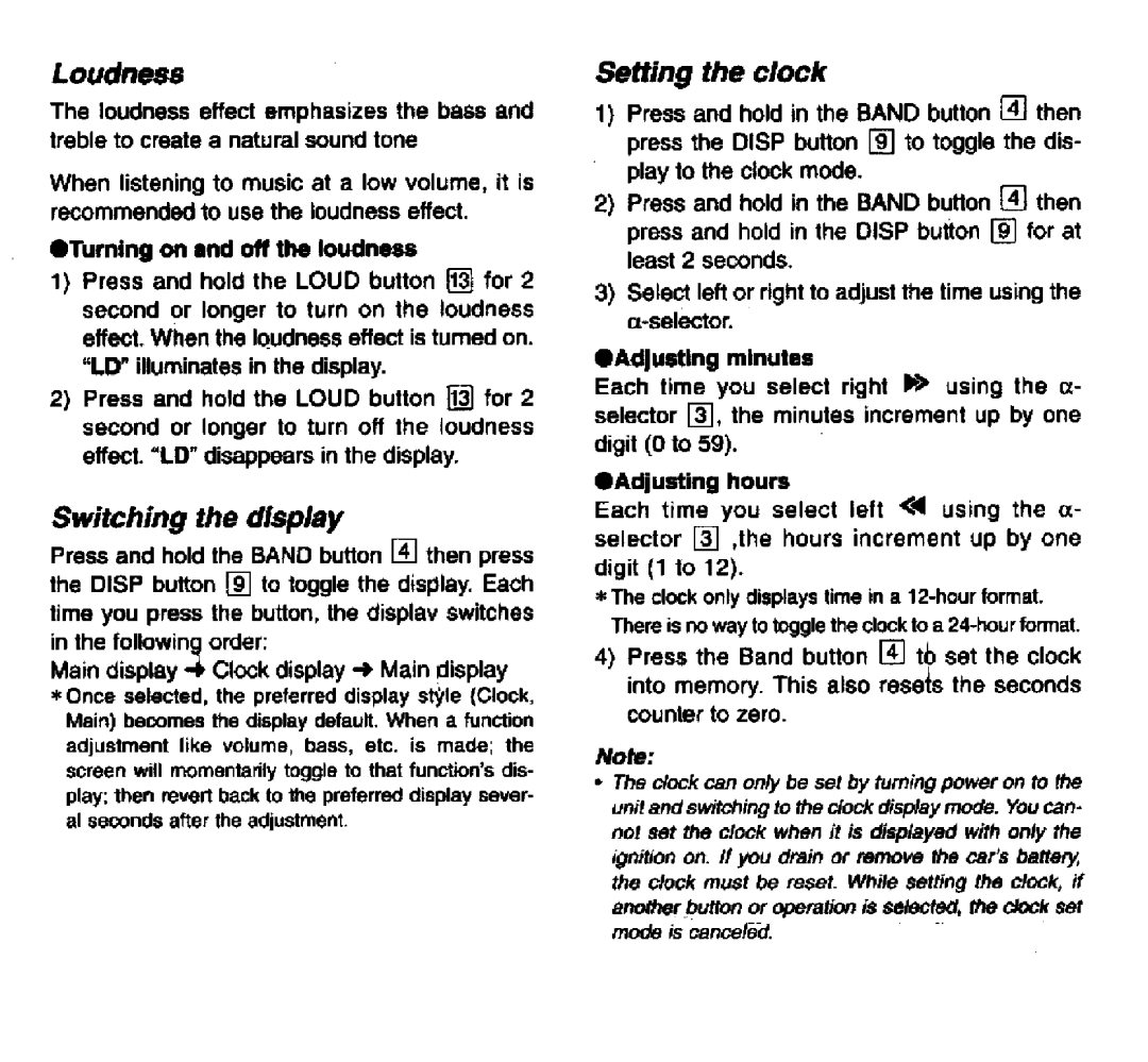 Clarion drb3475, drb2475 manual 