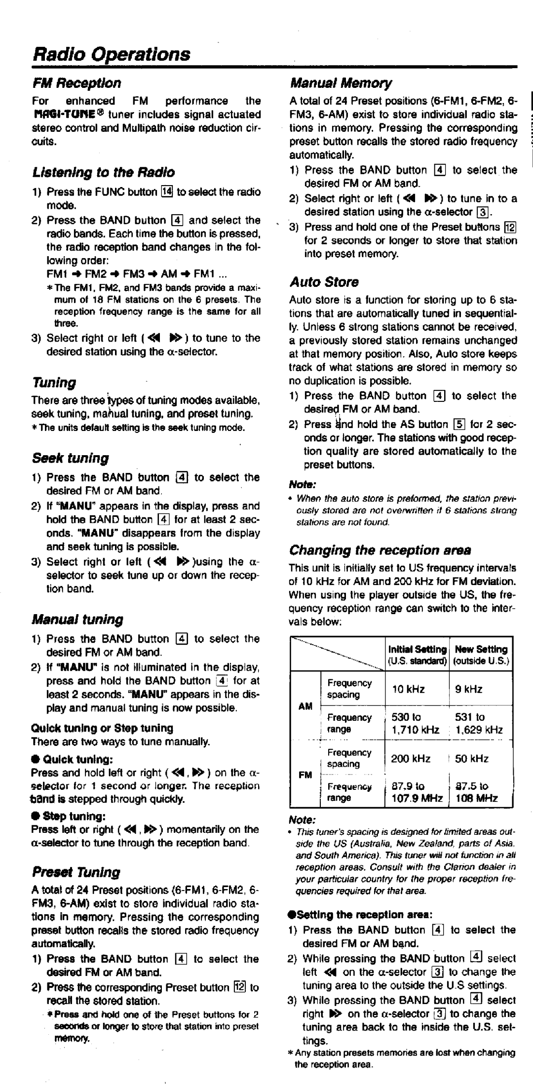 Clarion drb3475, drb2475 manual 