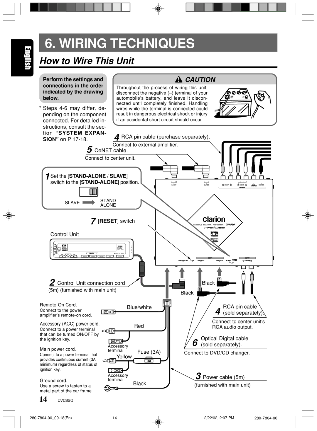 Clarion DVC920 manual Wiring Techniques, How to Wire This Unit 