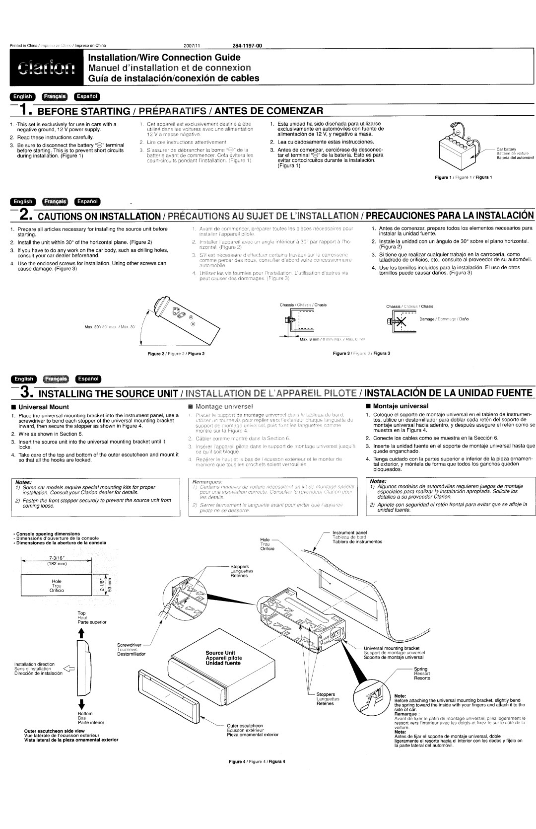 Clarion DXZ385US8 owner manual MDliEraD 