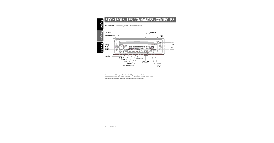 Clarion DXZ545MP owner manual Fnc A-M Bnd, Dn, Up 