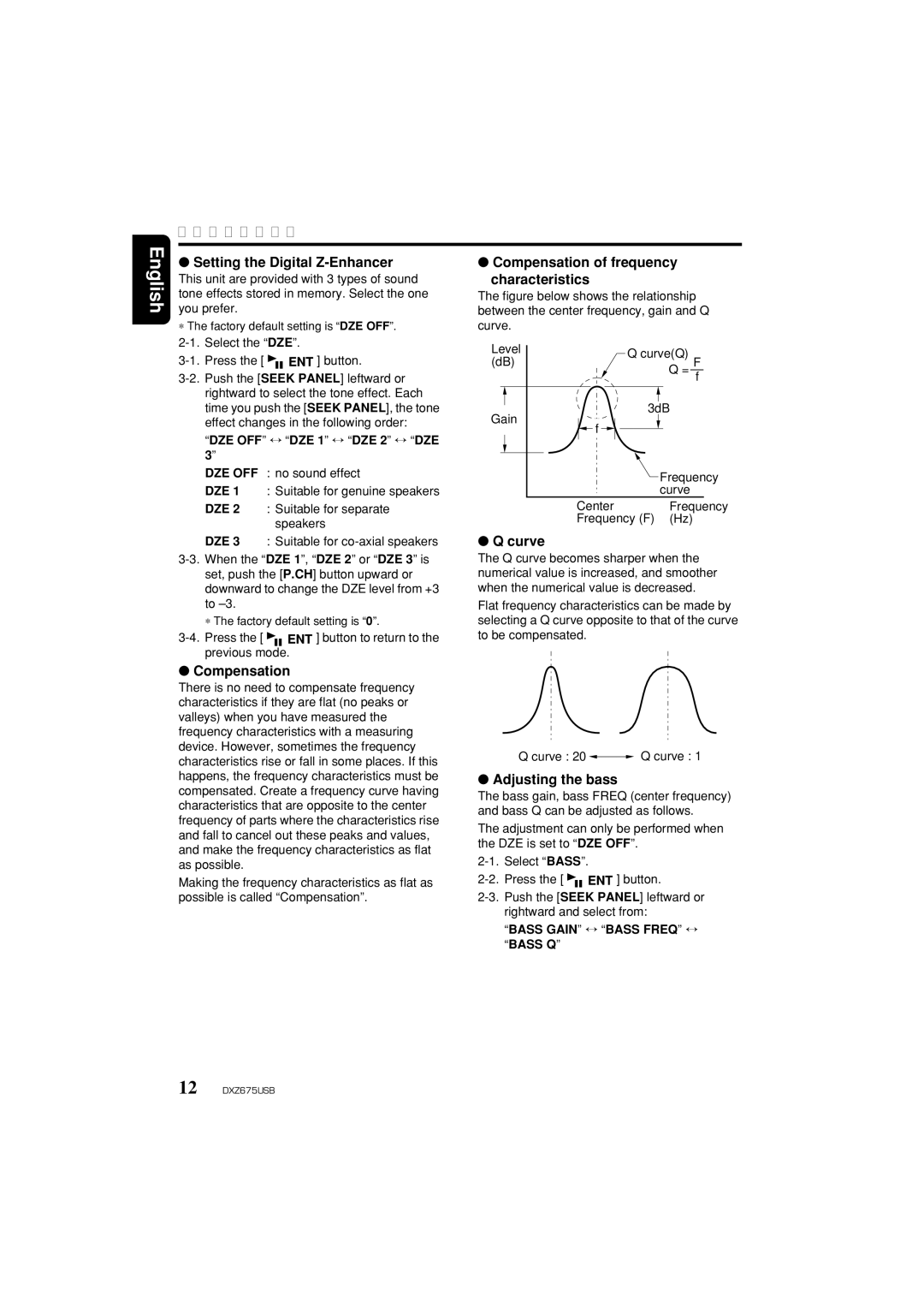 Clarion DXZ675USB owner manual Basic Operations 