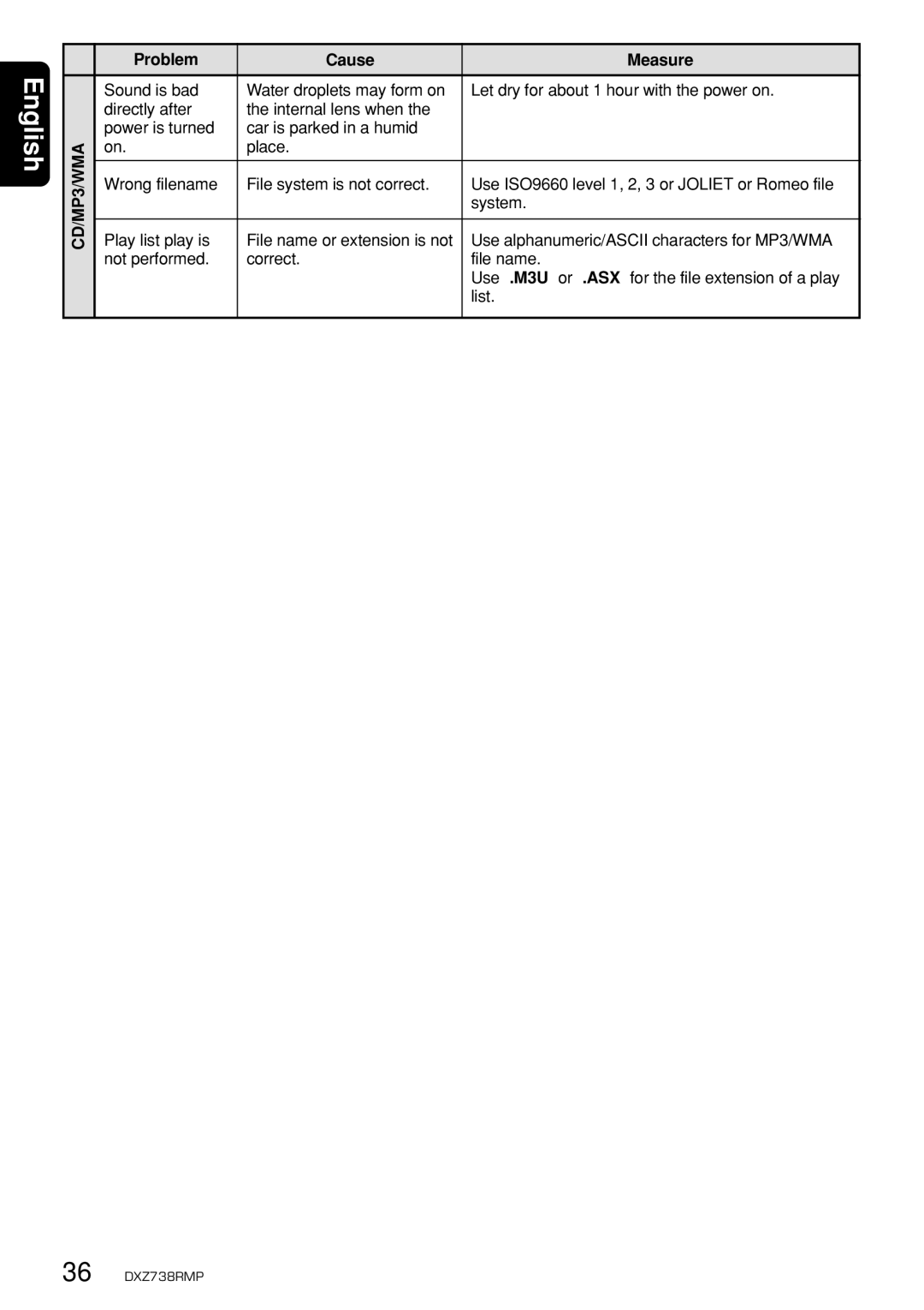 Clarion dxz738rmp owner manual Place Play list play is 