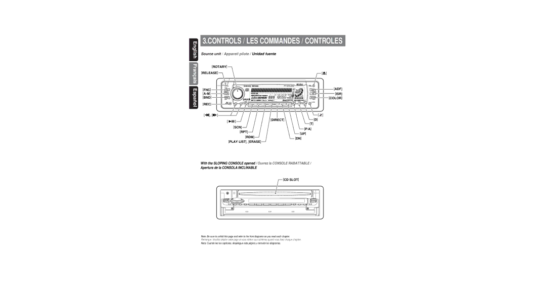 Clarion DXZ845MC owner manual Controls / LES Commandes / Controles 