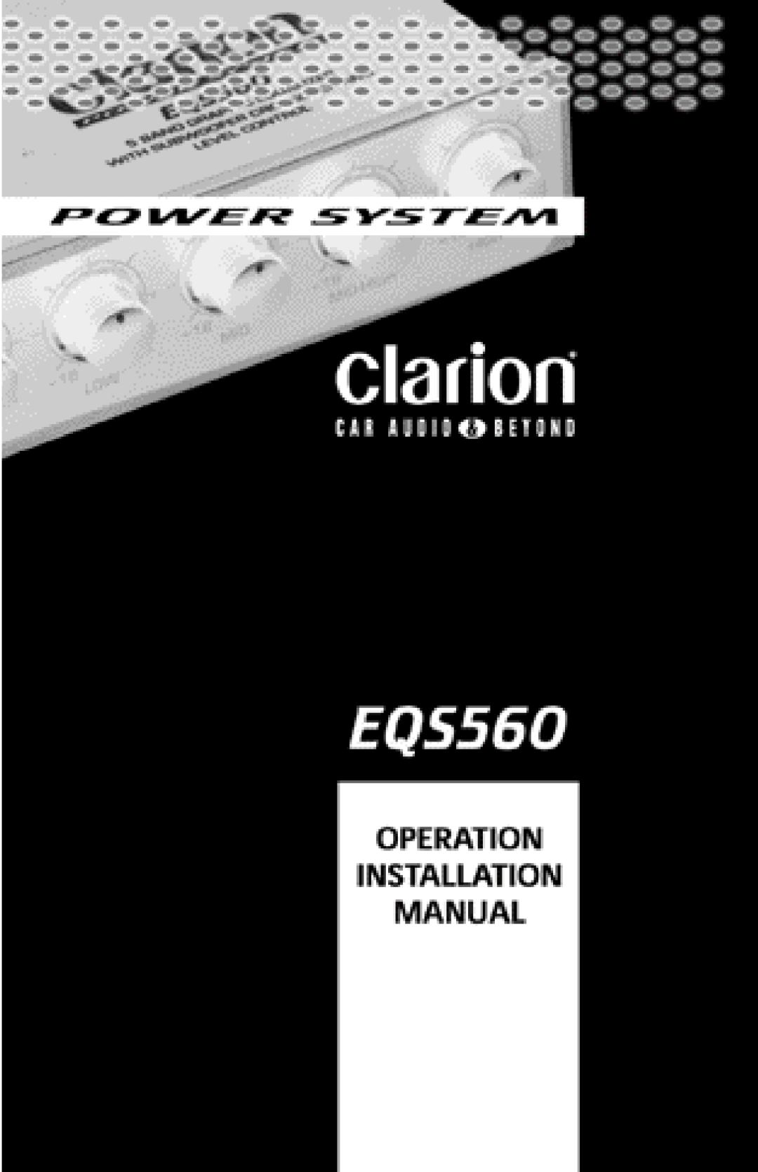 Clarion EQS560 manual 