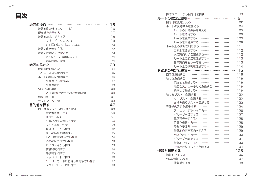 Clarion MAX960HD, MAX860HD manual 地図の操作 