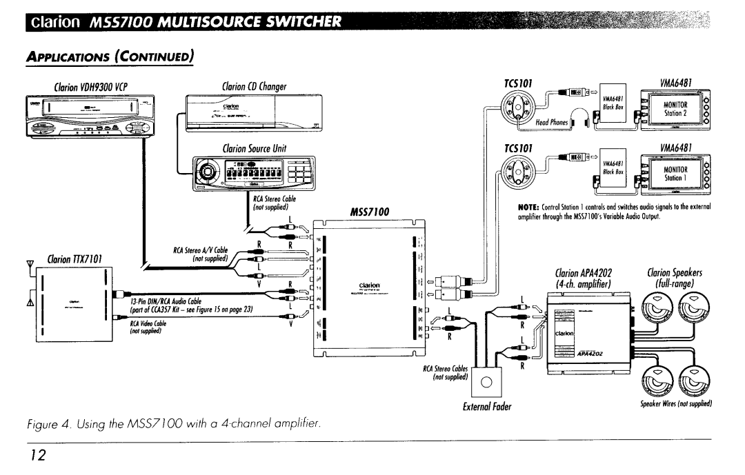 Clarion MSS7100 manual 
