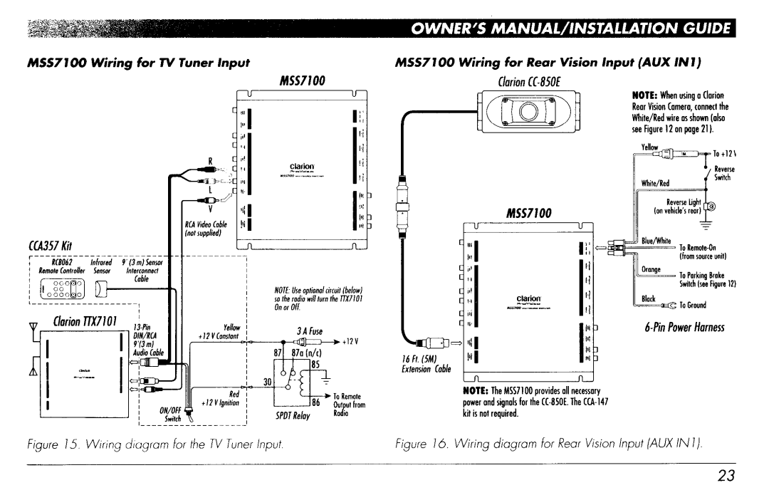 Clarion MSS7100 manual 