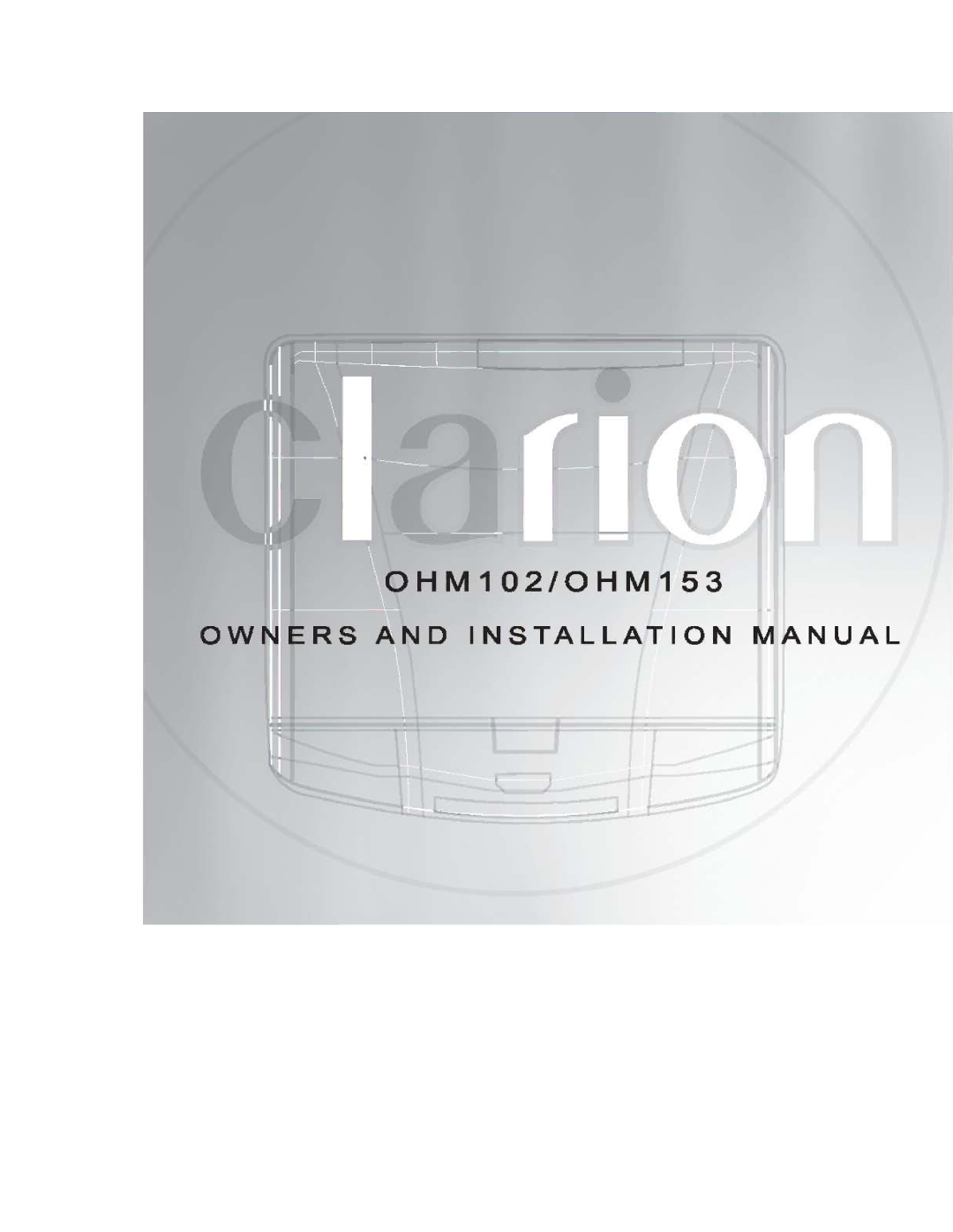 Clarion OHM102/OHM153 manual 