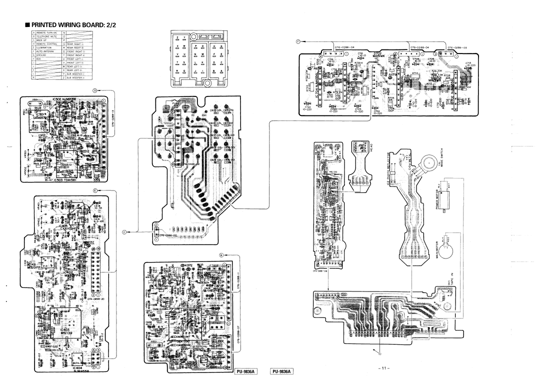 Clarion PU-9836A service manual Printed Wiring Board 2/2 