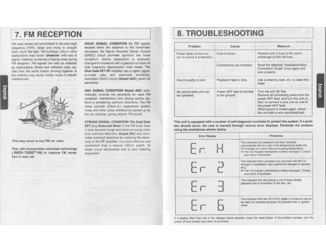 Clarion RAX331D, RAX330F manual 