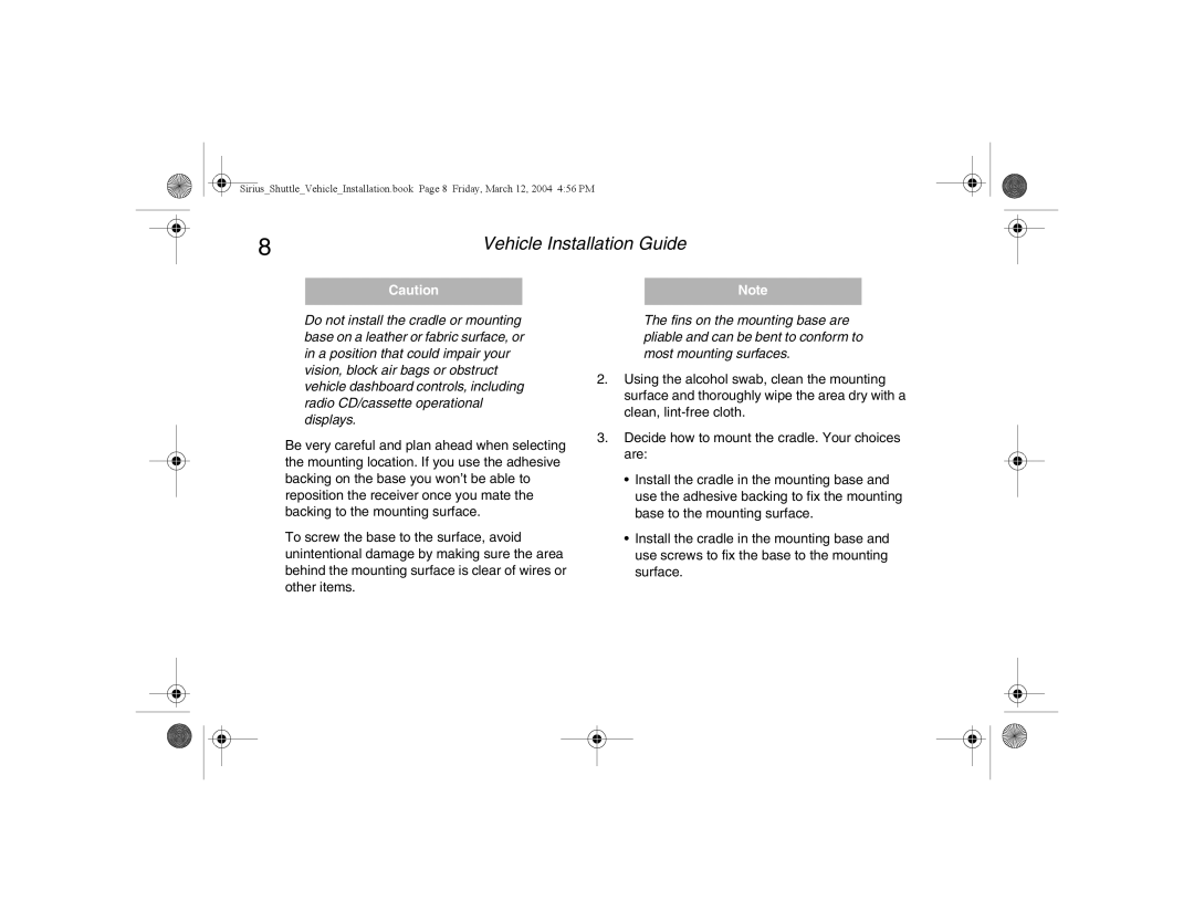 Clarion SIRCR manual Vehicle Installation Guide 