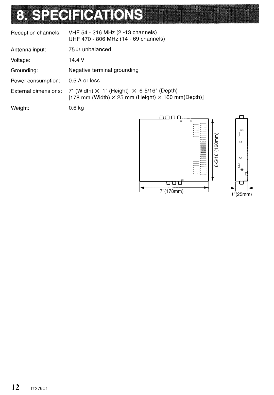 Clarion TTX7601 manual 