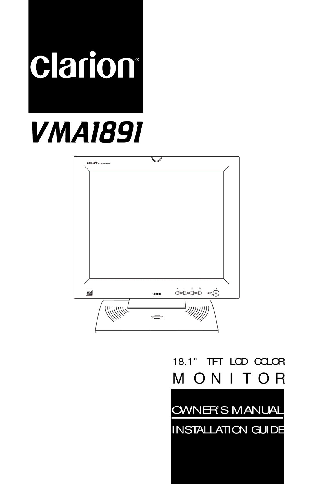 Clarion VMA1891 owner manual 