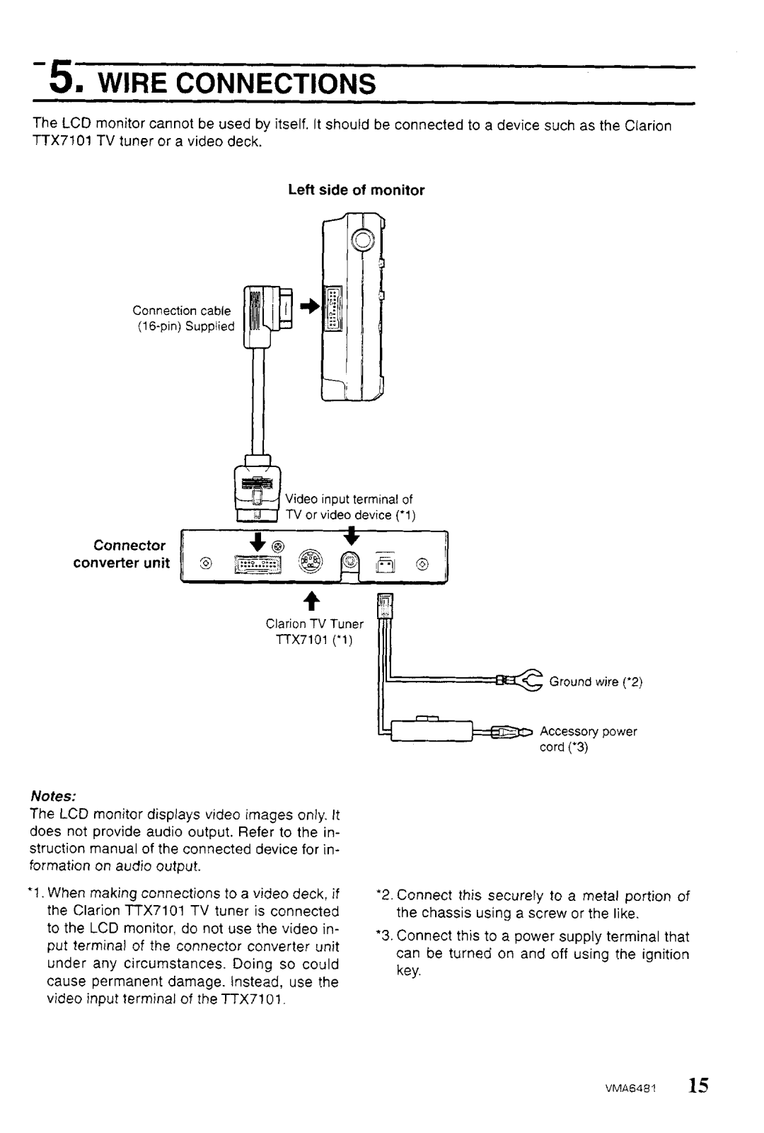 Clarion VMA6481 manual 