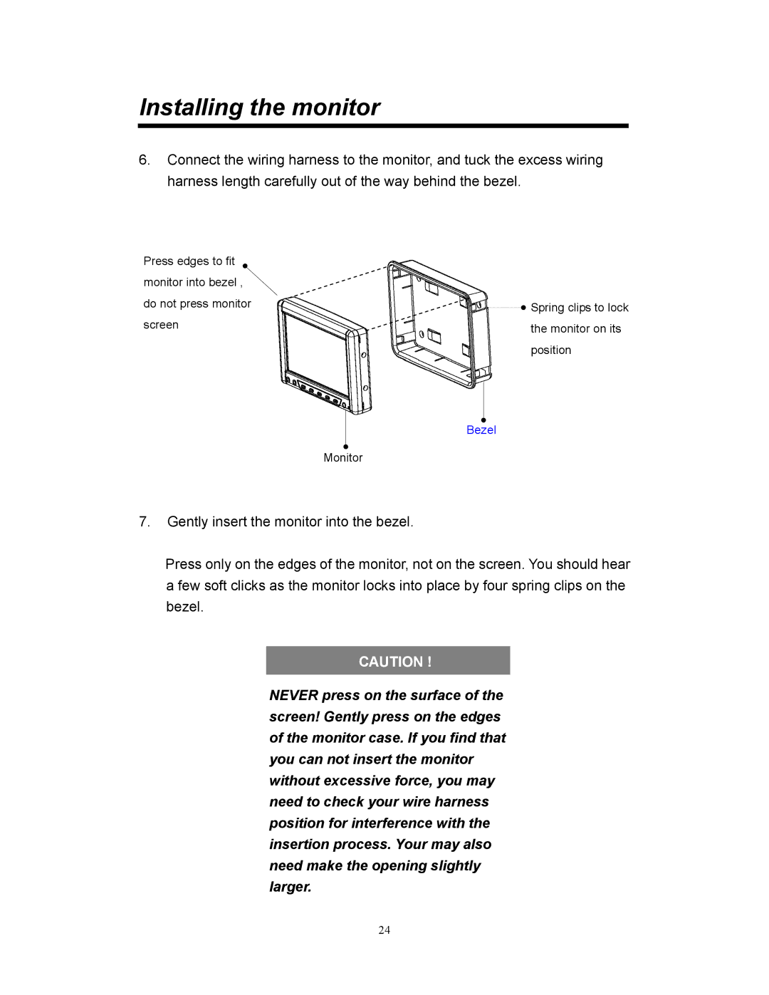 Clarion VMA773, VMA573 manual Bezel 