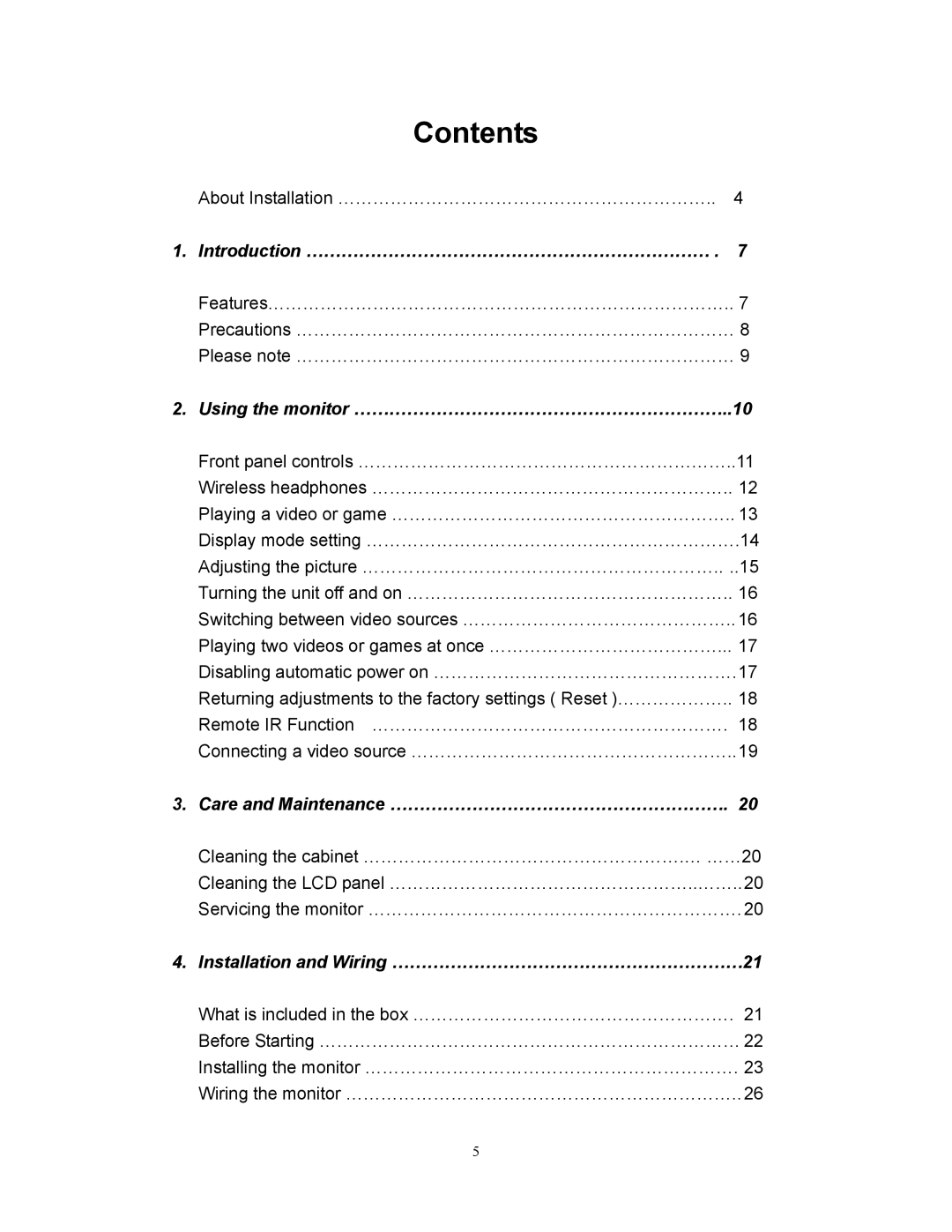 Clarion VMA573, VMA773 manual Contents 